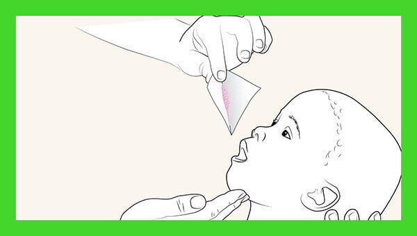 Give deworming without touching the child